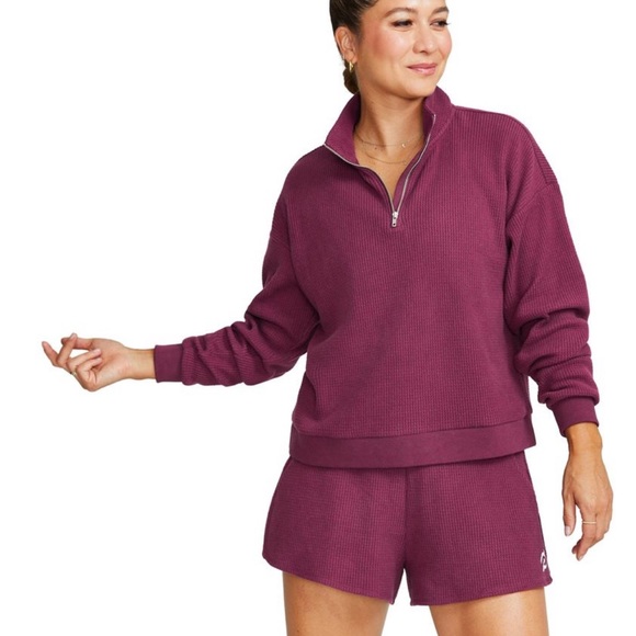 Peloton | NWT. Cozy Waffle Quarter Zip Pullover - Picture 1 of 10